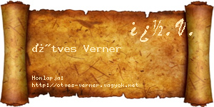 Ötves Verner névjegykártya